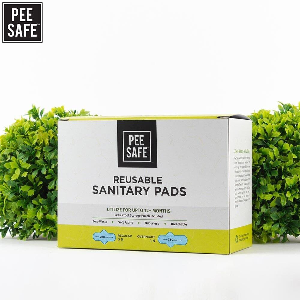 Pee Safe Reusable Sanitary Pads Pack of Four (Three Regular & One